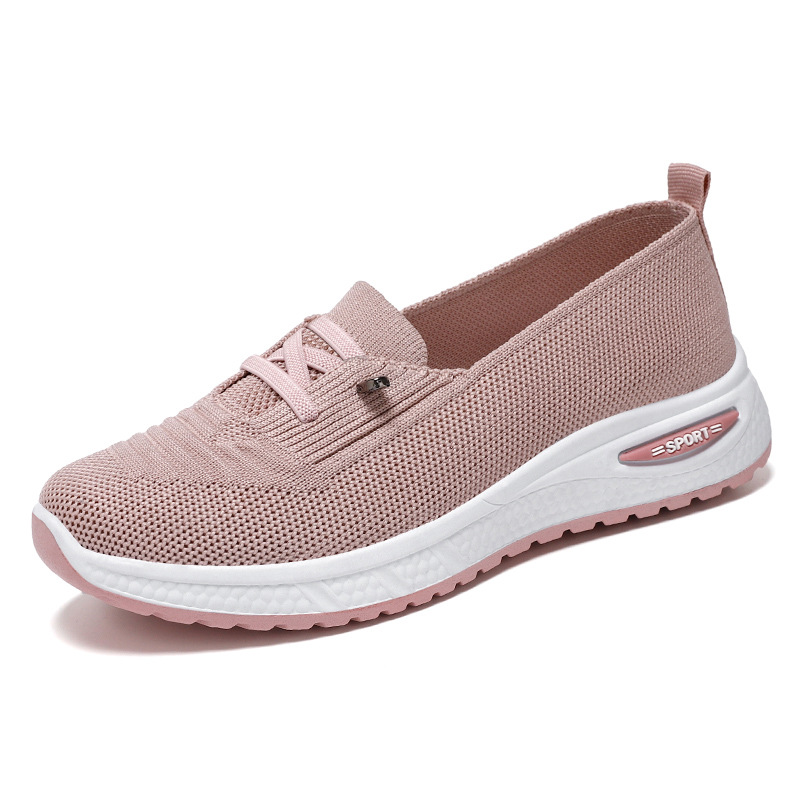 Jinshi Yuan - Women's casual shoes processing and customization, soft-soled mom shoes, non-tiring feet, flying woven shoes, breathable mesh shoes Item Picture