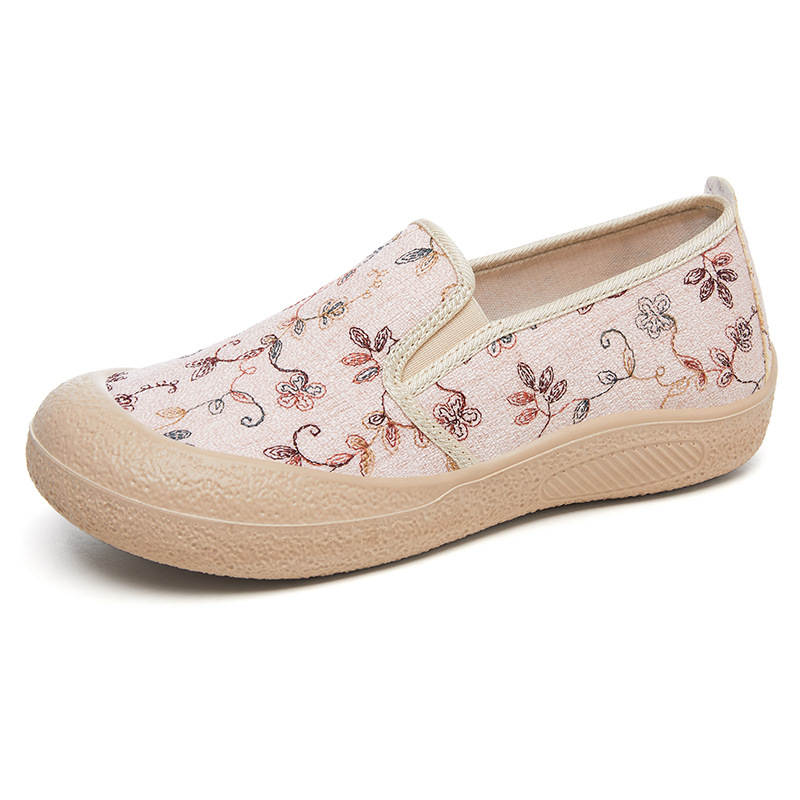 Spring new women's shoes in stock: shallow-mouthed, flat-bottomed, one-foot mom shoes, soft-soled, round-toed, not tiring, lazy casual shoes Item Picture
