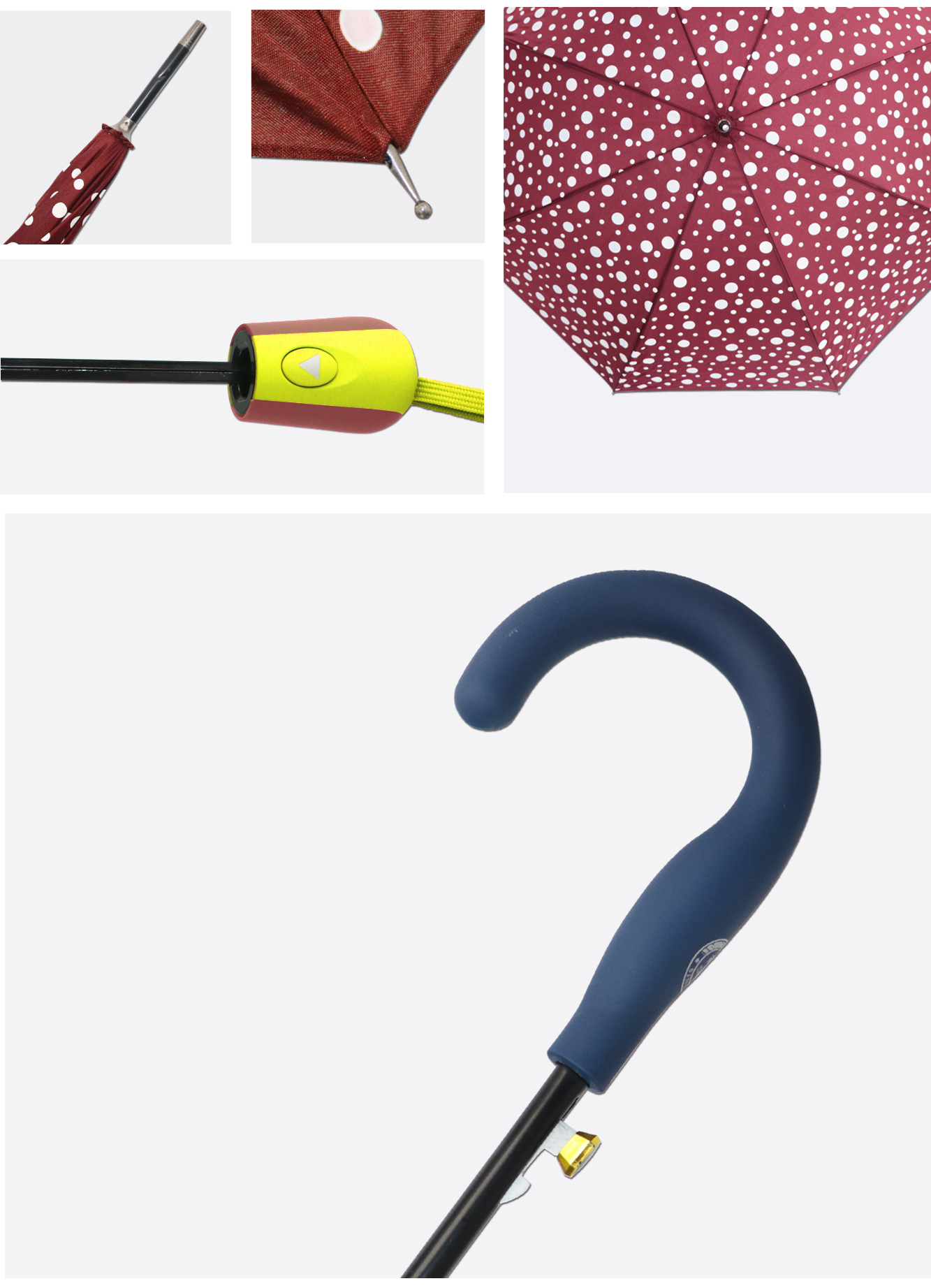 星宝伞遇水变色魔术伞长伞波点一键开伞现货批发详情5