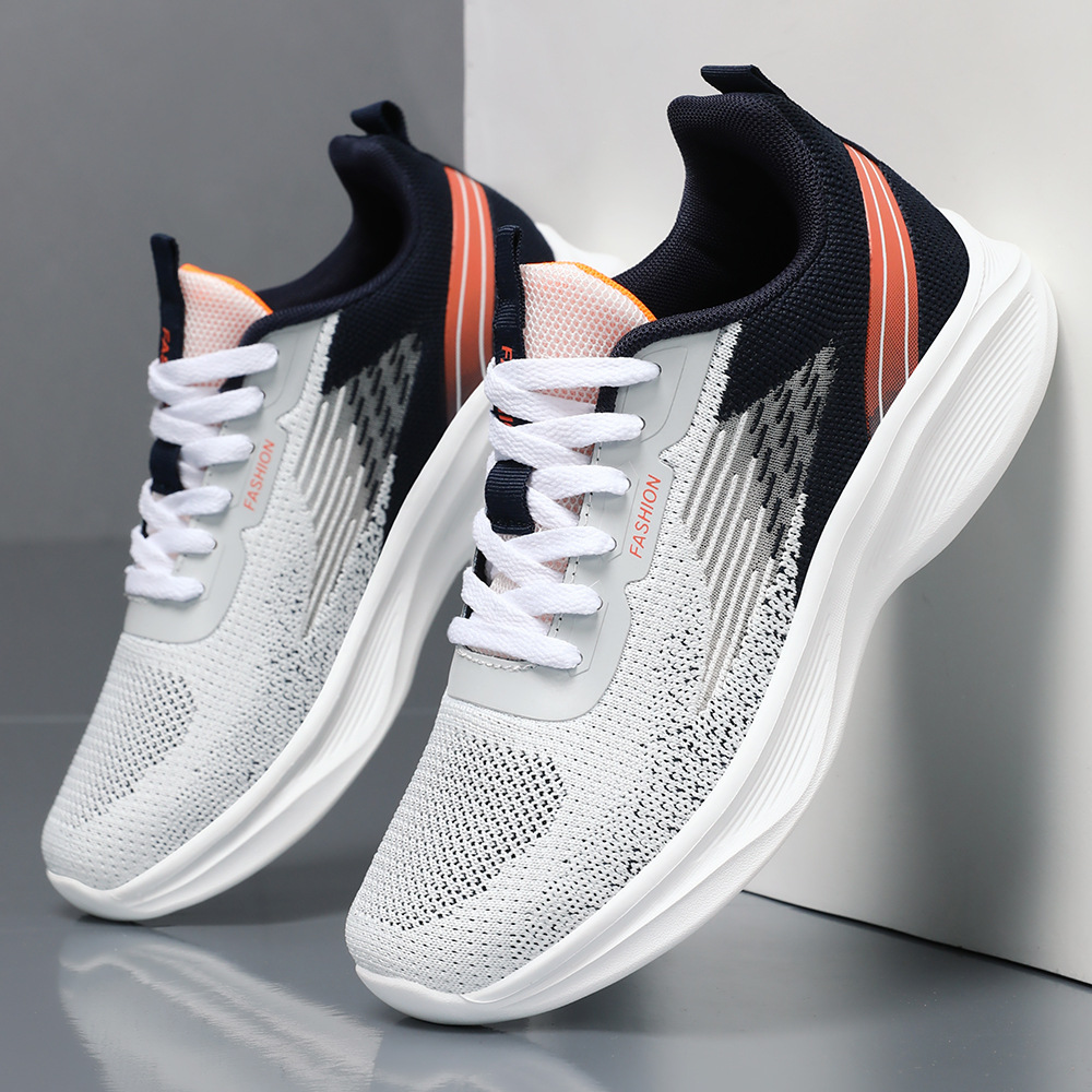 Men's sports shoes, breathable mesh shoes, air-cushioned running shoes, temu cross-border plus-size men's shoes, versatile single shoes full figure