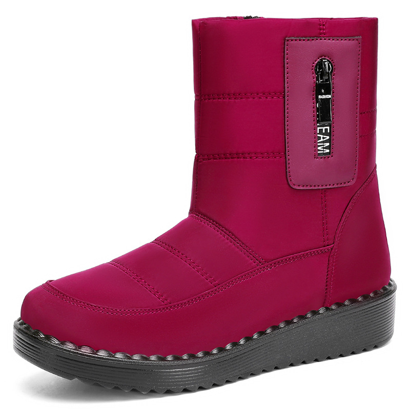 Jinshiyuan - Winter New Style processed and Customized cotton Shoes for Women, fleece and thickened warm snow boots, comfortable high-top cotton boots Item Picture