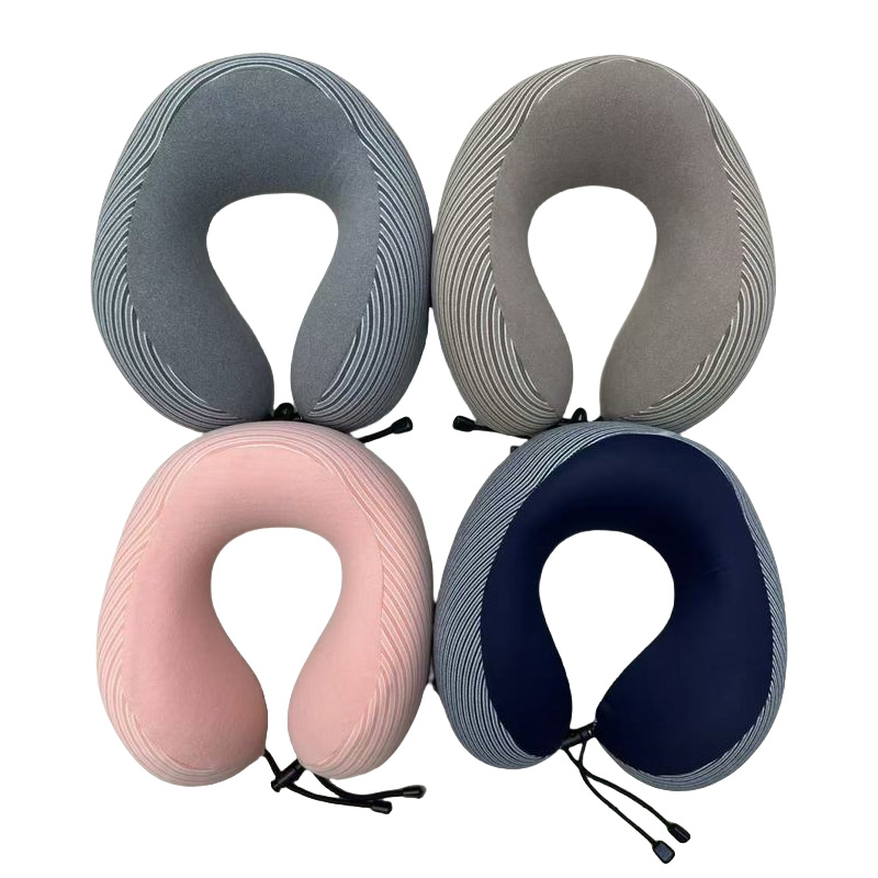 充气u型枕/记忆棉U枕/优型枕/u型枕充气/U型枕白底实物图