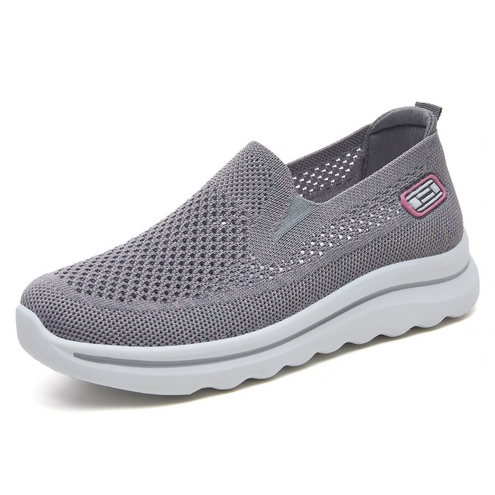 Shoes for Women 2025 Summer Source manufacturer: Polyurethane lightweight flat couple shoes for middle-aged and elderly mothers Item Picture