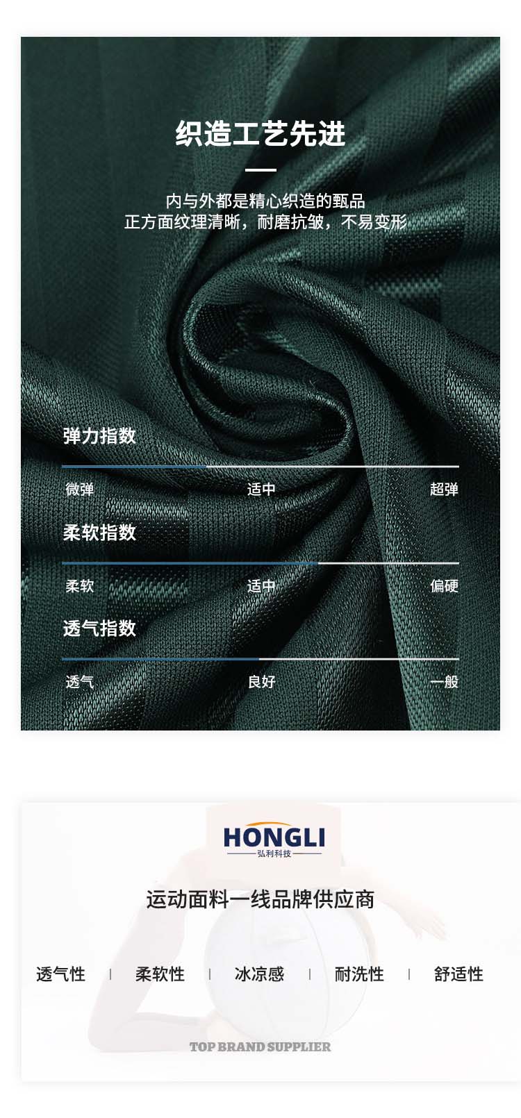 (Factory Stock) 75D striped jacquard fabric 165g all-polyester composite base fabric knitted jersey sports fabric 170CM gate width sports clothing special fabric HL-133 pic 3