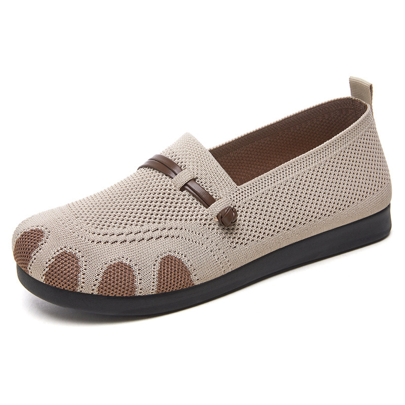 New spring casual women's shoes with flat, shallow toe, one-step mom shoes, breathable and soft soles, not tiring to the feet Item Picture