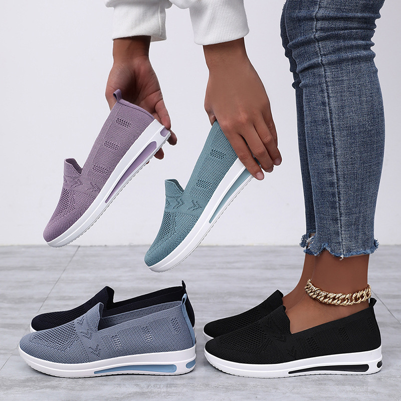 Jinshiyuan - Versatile women's shoes, one-step mom shoes, Breathable mesh casual shoes, thick-soled comfortable women's single shoes Application Scenario