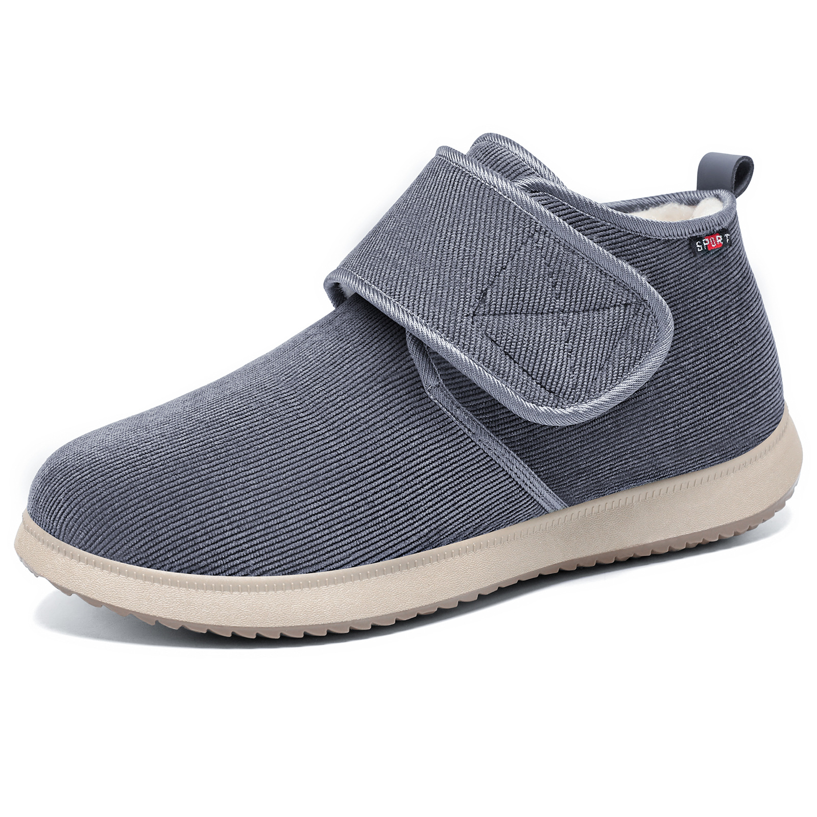 Men's cotton shoes, one-piece consignment, snow boots, Velcro style men's boots, middle-aged and elderly dad shoes, fleece and thickened cotton boots Item Picture