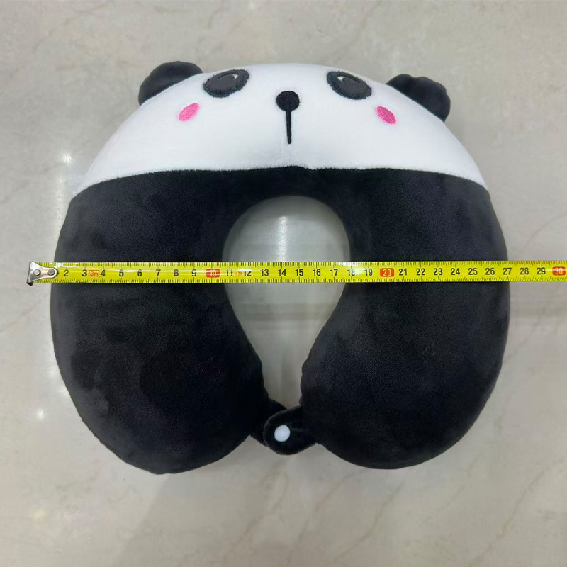 Cartoon and anime-related latex neck pillow, cute cartoon U-shaped travel car, high-speed rail, plane, travel and tourism pillow, nap memory foam, plain neck protection pillow, rebound velvet cubic memory foam U-shaped pillow Specification image