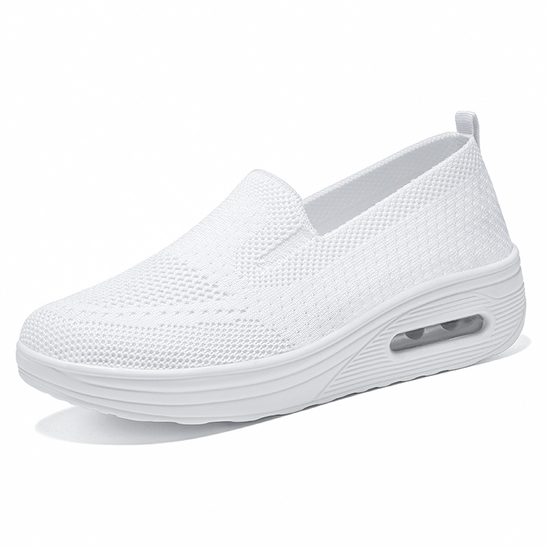 Jinshi Yuan - Women's Casual shoes Processing and customization - One-step mom shoes, Breathable, fly-woven, shock-absorbing, air-cushioned single shoes Item Picture