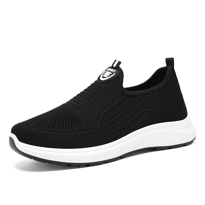 Jinshi Yuan - Women's soft-soled casual shoes processing and customization, breathable women's single shoes, one-step flying woven shoes, lazy shoes Item Picture