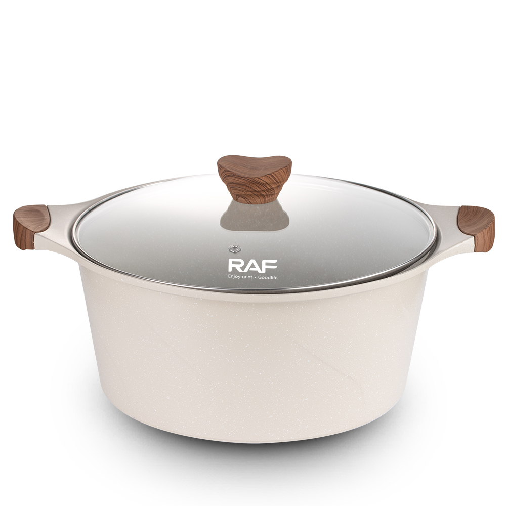 RAF Cross-border household wok cookware set, induction cooker, gas stove, universal non-stick flat-bottomed wok, easy to clean pic 13
