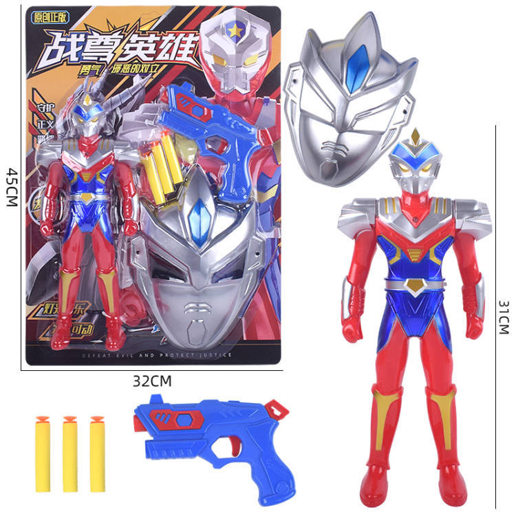 Free shipping of War God Guardian children's robot Luminous model set, convenience store supermarket Superman toys mixed wholesale Item Picture