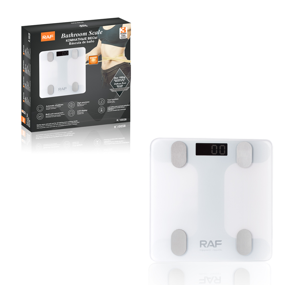 RAF跨境体重秤电子称家用精准高精度人体家庭耐称重秤玻璃体重秤详情5