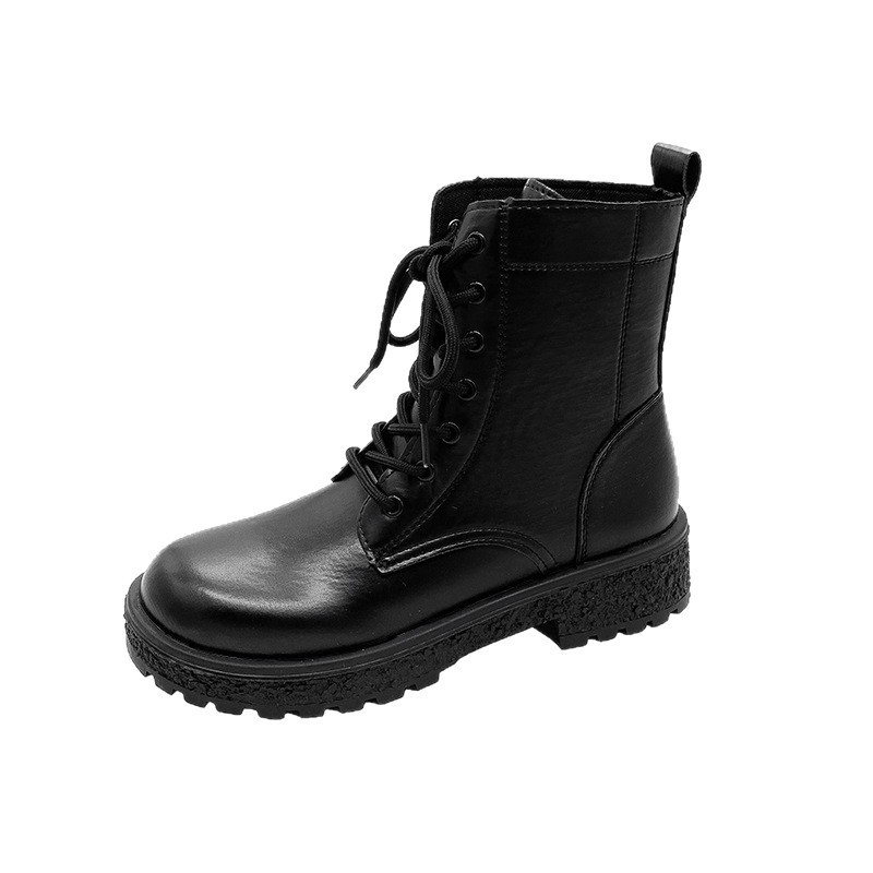 Cross-border bestseller plus-size women's mid-high top fleece warm and versatile Dr. Martens boots for autumn and winter Item Picture