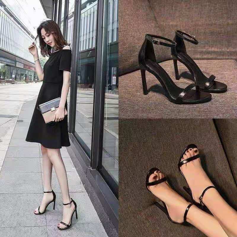 The new style of high-heeled sandals for women in 2025 is simple and versatile, with thin heels and a sexy one-strap style. It's the same as the popular high-heeled shoes full figure