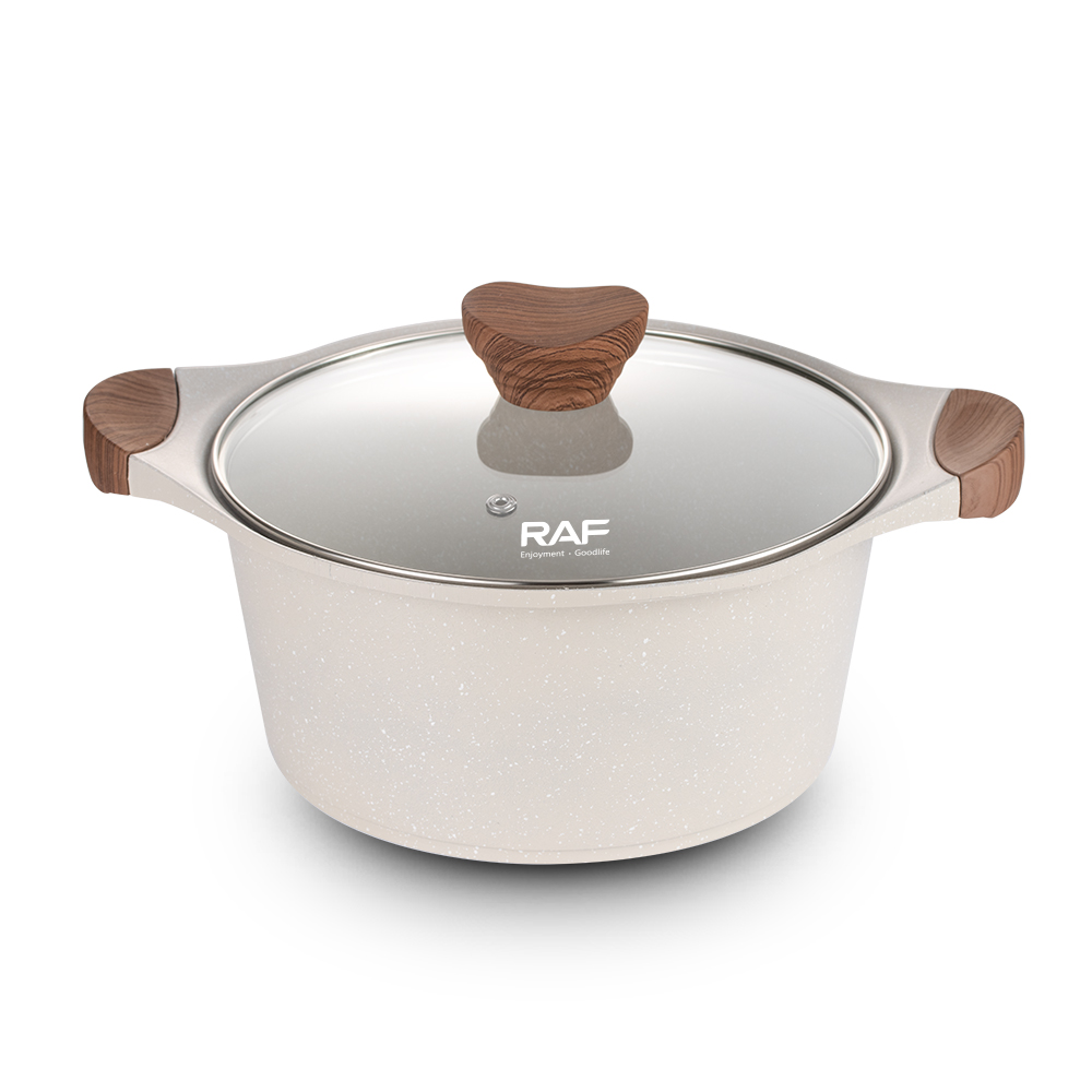 RAF Cross-border household wok cookware set, induction cooker, gas stove, universal non-stick flat-bottomed wok, easy to clean pic 11
