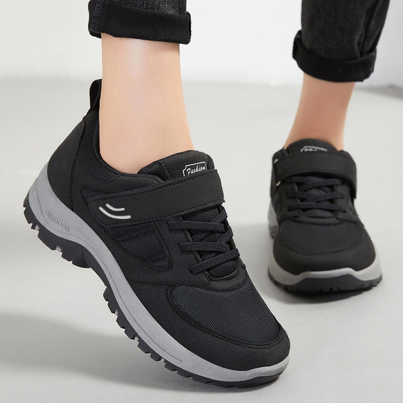 New women's walking shoes, Velcro sports shoes for middle-aged and elderly people, soft-soled comfortable couple women's shoes, versatile casual shoes Specification drawing