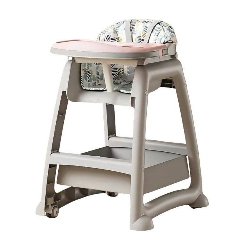 Multi-functional children's high chair with plate, adjustable height, baby seat, safe and comfortable children's products full figure