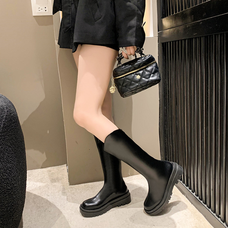 For petite women, the new autumn and winter 2024 knight boots with fleece for slimming are perfect for children. Korean style trend details Picture