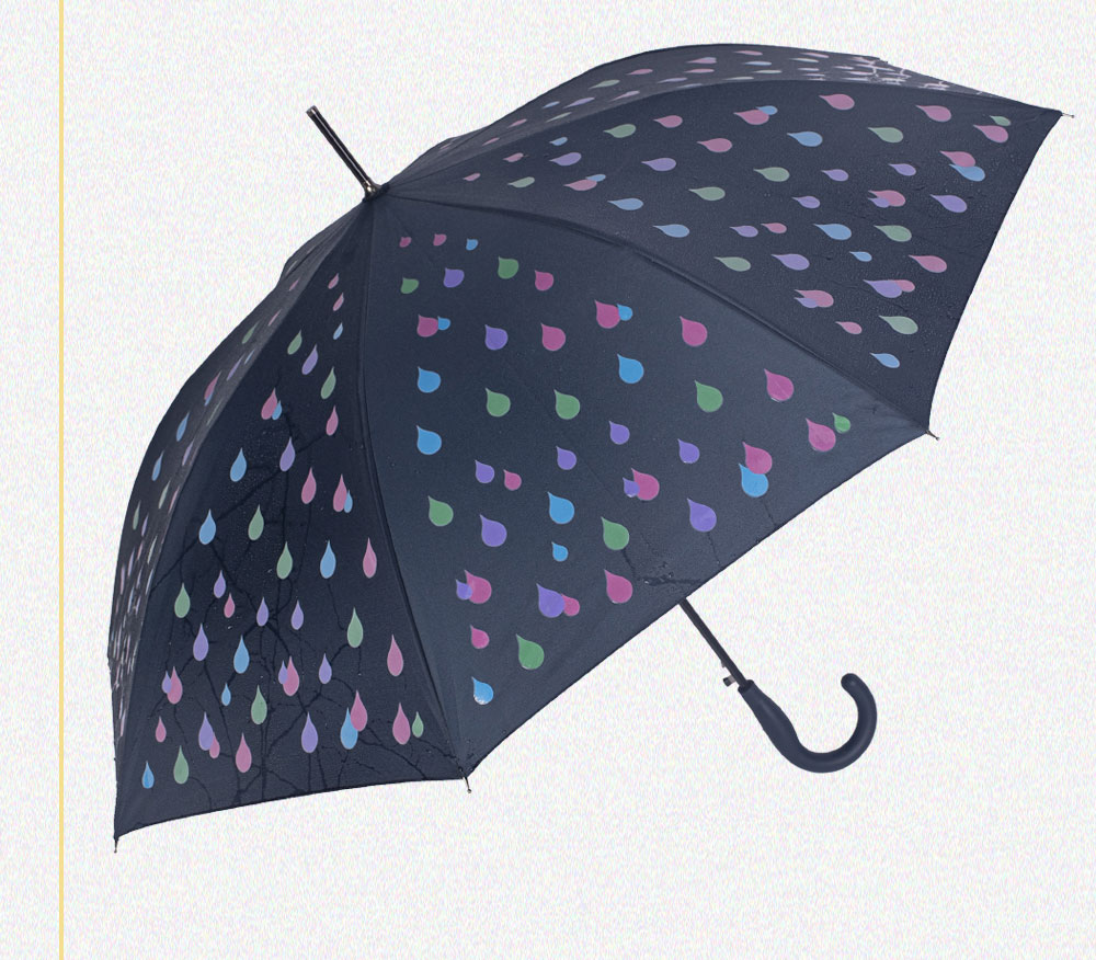 星宝伞遇水变色魔术伞长伞一键开伞现货批发详情13