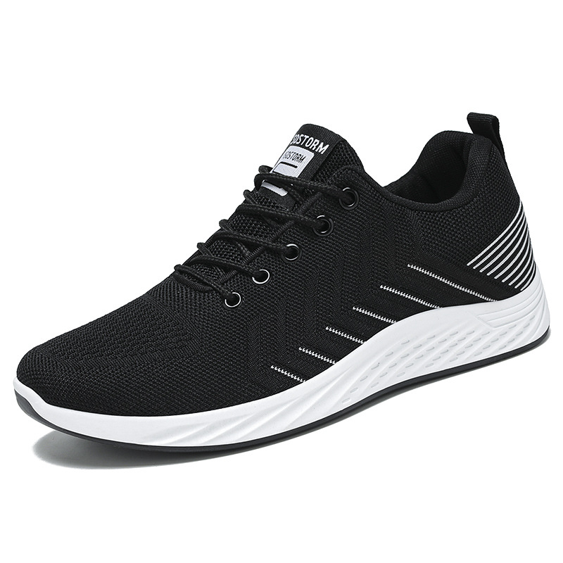 Men's sports shoes, soft-soled comfortable running shoes, breathable and non-smelly feet, mesh shoes, versatile men's shoes, flying woven single shoes Item Picture