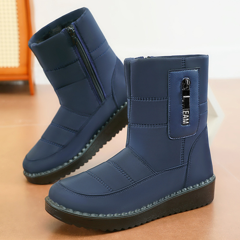 Jinshiyuan - Winter New Style processed and Customized cotton Shoes for Women, fleece and thickened warm snow boots, comfortable high-top cotton boots Specification drawing
