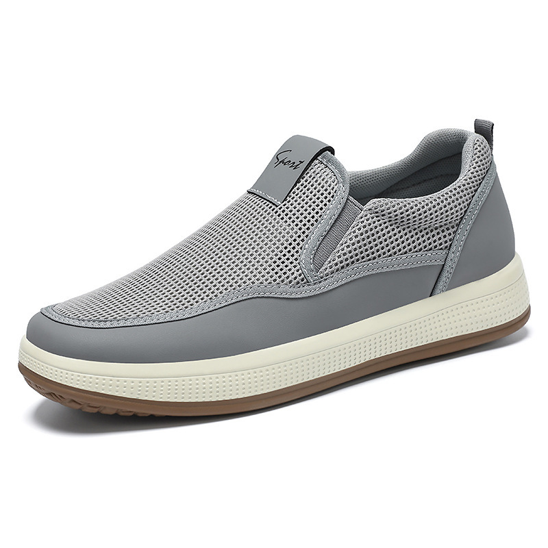 Men's casual shoes, breathable and non-smelly, mesh shoes, one-step dad shoes, soft-soled comfortable men's shoes, versatile single shoes Item Picture