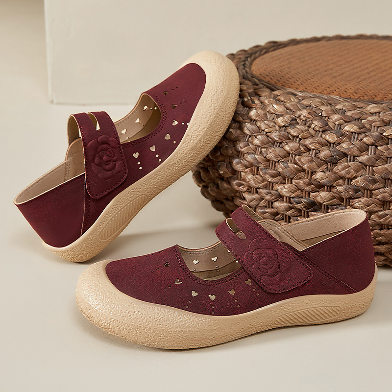 Women's shoes, versatile casual shoes, fei-woven shallow sandals, soft-soled, one-step mom shoes, breathable and non-smelly, single shoes Specification drawing