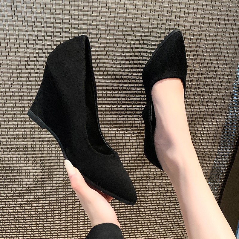 Large-sized pointed-toe single shoes for women in the spring and autumn of 2025, Korean style, simple and elegant single shoes for professional work Specification drawing