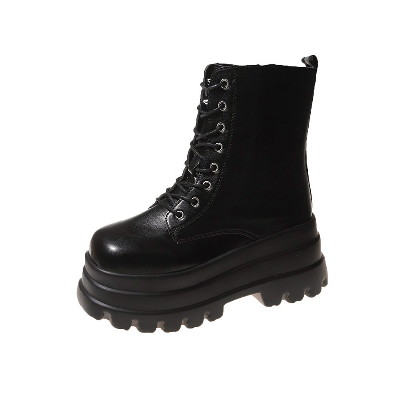 The new fashion lace-up and matte thick-soled short-top Dr. Martens boots for the European and American trade large-sized knight boots in the autumn and winter of 2024 Item Picture