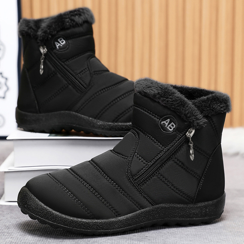 Jinshi Yuan: Cross-border cotton shoes, fleece thickening, warm snow boots processing and customization, waterproof and warm cotton boots, high boots details Picture