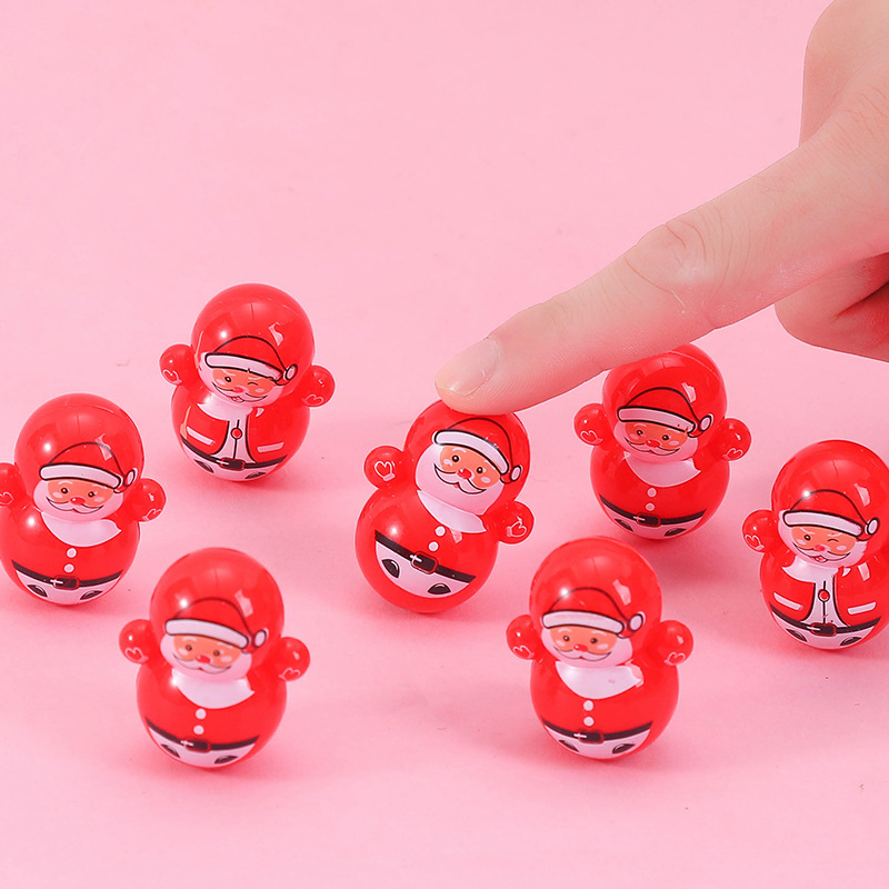Douyin's same style cartoon mini Santa, astronaut untoppleable toy, children's educational desktop gift Specification drawing