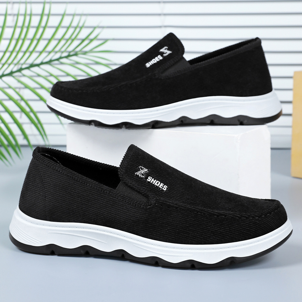 Jinshiyuan - Old Beijing cloth Shoes, New Lightweight Men's shoes, one-step shoes, men's soft-soled comfortable casual shoes, single shoes details Picture