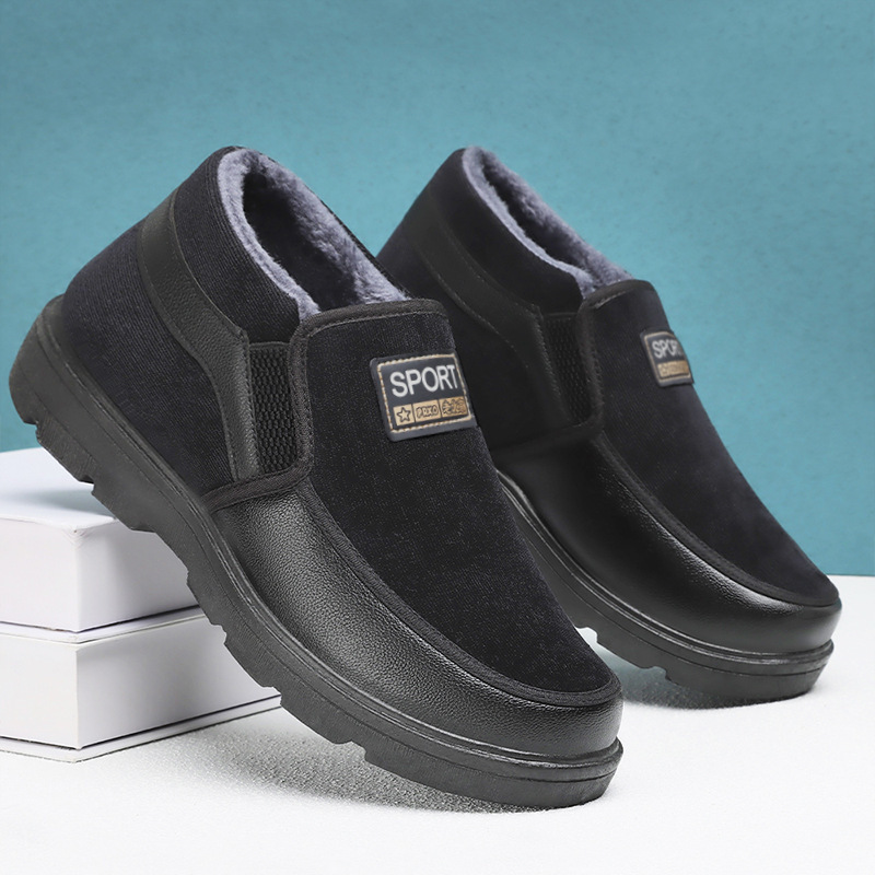 Men's cotton shoes for cross-border trade, men's boots with fleece and thickened cotton boots, cold-proof and warm shoes for the elderly, thick-soled comfortable cotton boots Application Scenario