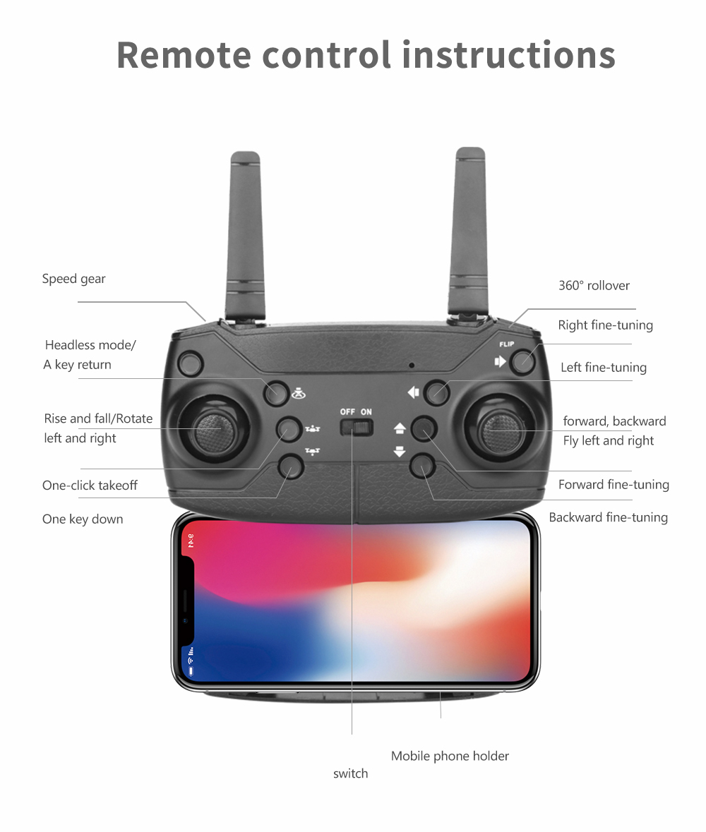 Cross-border M2S brushless motor unmanned aerial vehicle high-definition aerial photography folding quadcopter optical flow obstacle avoidance remote control aircraft Item Picture