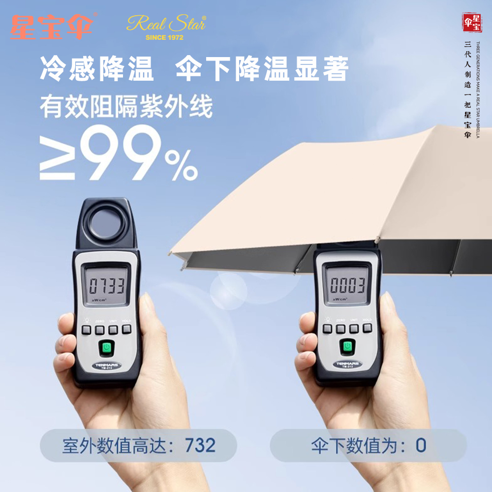Xingbao Umbrella With A Ring Buckle Handle, Large Umbrella Surface, Shoulder Strap And Umbrella Cover, Three-Fold Fully Automatic Umbrella Item Picture