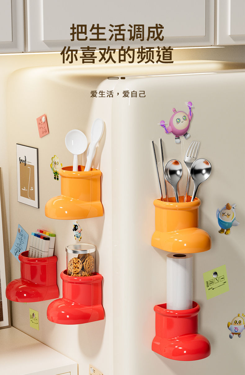 G42-A66 Magnetic boot pen holder Cartoon cute Astro Boy fridge magnet storage Box, accessory storage box detail image 16