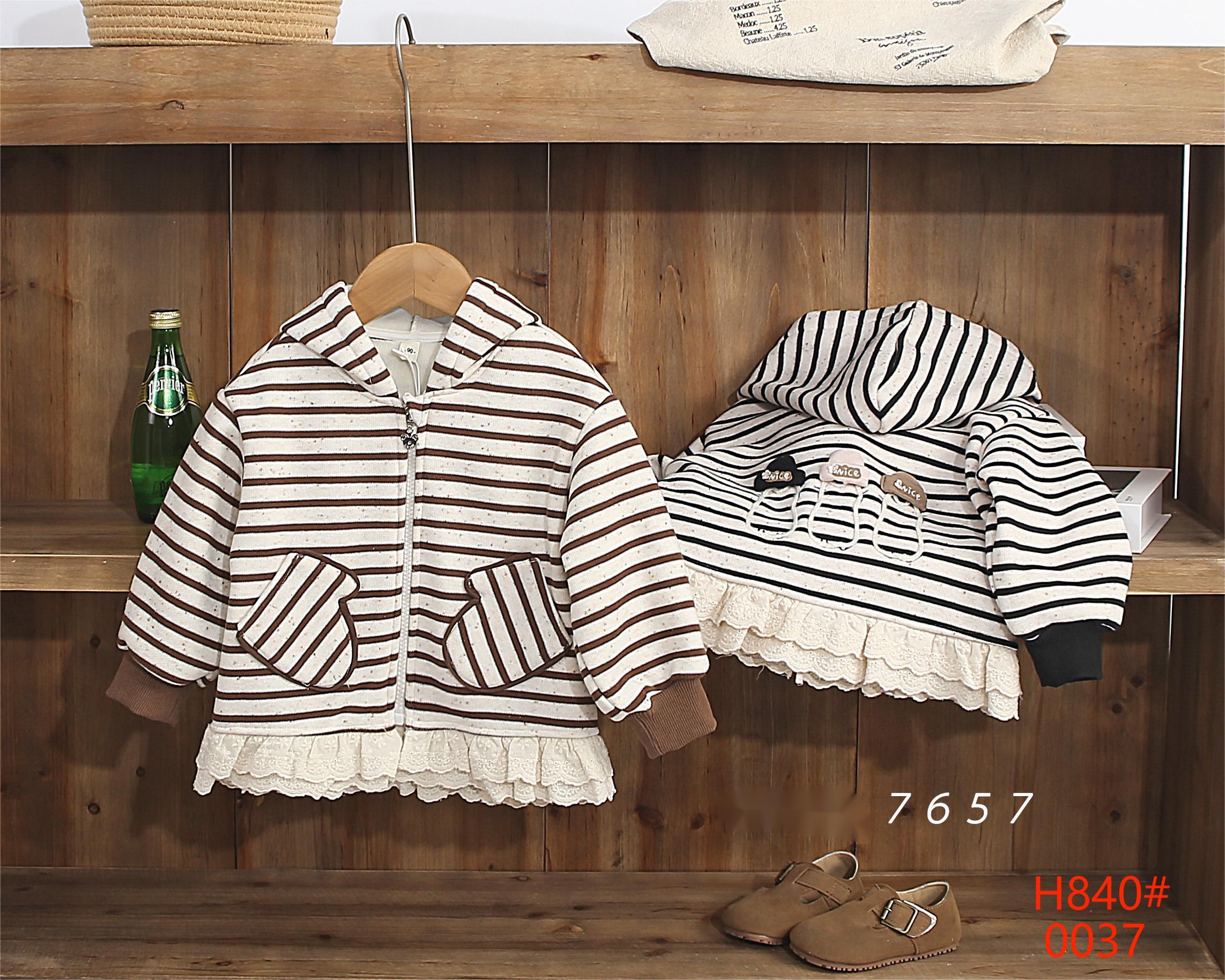 Korean Girls' Coat 2025 New Style Children's spring and Autumn Pastoral cute and versatile hoodie 0