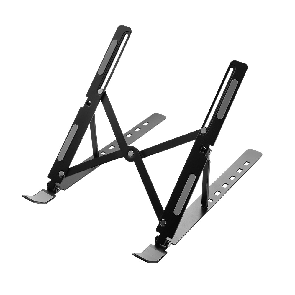 笔记本电脑支架金属加厚支架加固可升降可调节悬空易散热置物架子 黑色