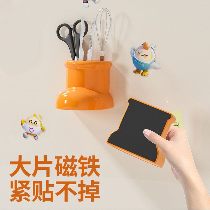 G42-A66 Magnetic boot pen holder Cartoon cute Astro Boy fridge magnet storage Box, accessory storage box Application Scenario