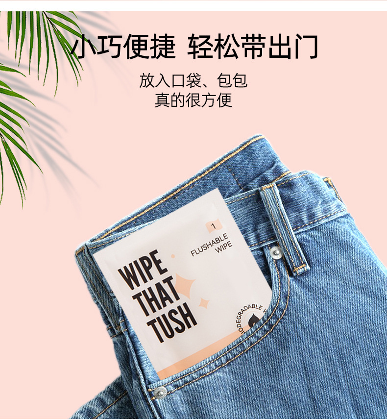 独立包装可降解湿厕纸男女性洁清洁护理擦屁股抑菌洁厕湿巾详情10