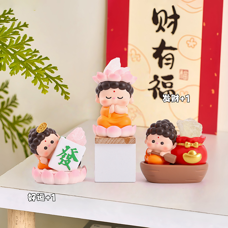 萌粒/模具/财神/小猫摆件/树脂香炉细节图