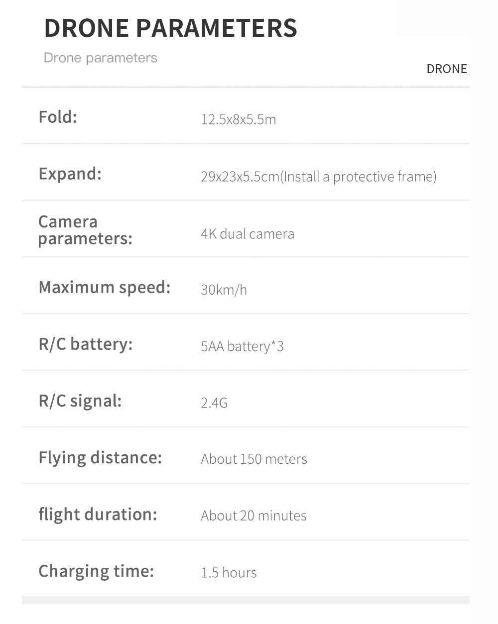 Cross-border M2S brushless motor unmanned aerial vehicle high-definition aerial photography folding quadcopter optical flow obstacle avoidance remote control aircraft Specification image