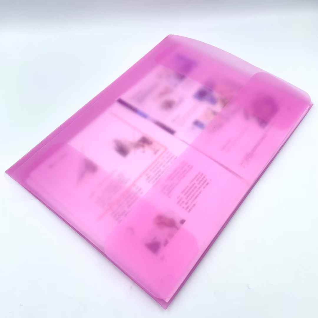 Three-page folder, frosted file folder, simple clip, A4 file folder, office storage clip, ticket clip pic 2