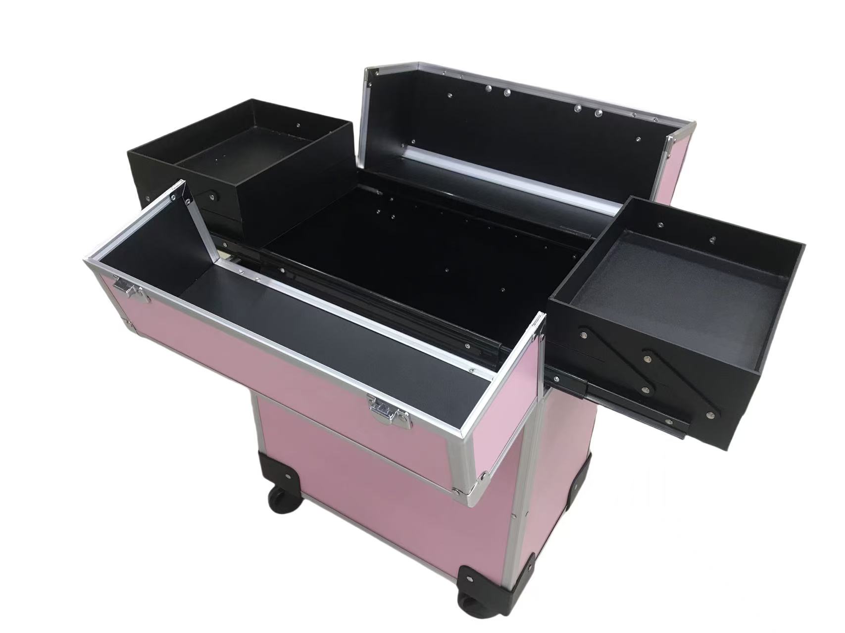 Aluminum alloy cosmetic trolley case pic 1