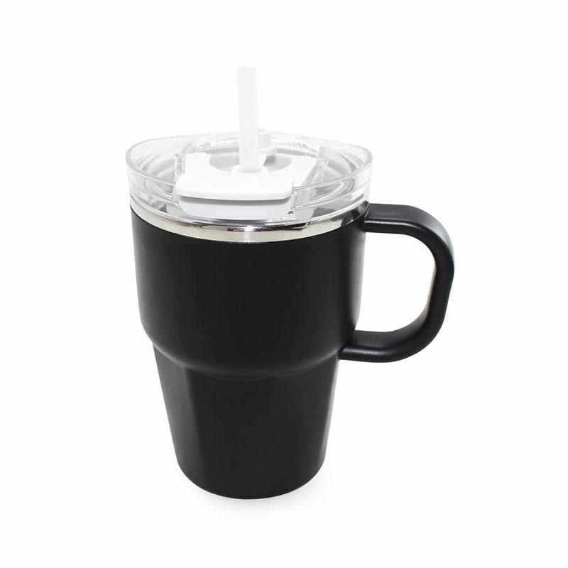 New outer plastic inner steel inner liner stainless steel 304 shell PP macaron multi-color series 600ML handle office cup, customizable logo pattern, festival gift, cross-border exclusive, can be equipped with multiple LIDS, high appearance level Application Scenario
