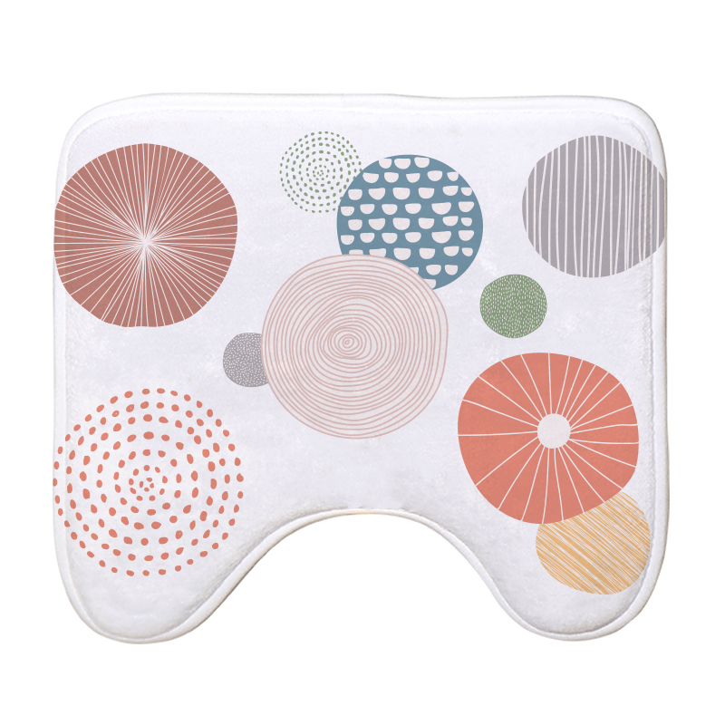 义乌好货 多肉植物U型马桶脚垫 印花弹力吸水法莱绒地垫厕所防滑垫浴室用品-1006/34231详情3