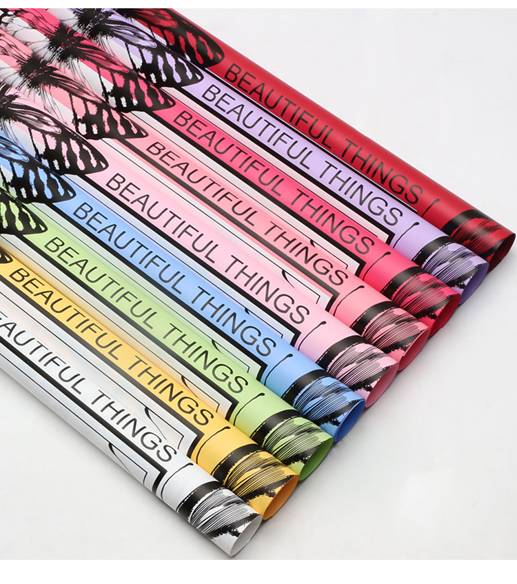 Xihua Nong Dreamy Butterfly Flower Wrapping Paper, diy handmade Bouquet Gift Paper, high-end flower shop floral art materials pic 3