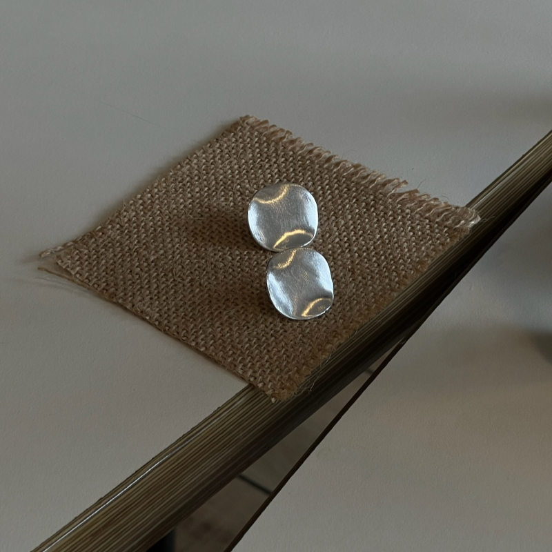 S925 sterling silver geometric square earrings, simple and cold style, irregular stud earrings, Korean style, simple and trendy earrings, Shibuya style details Picture