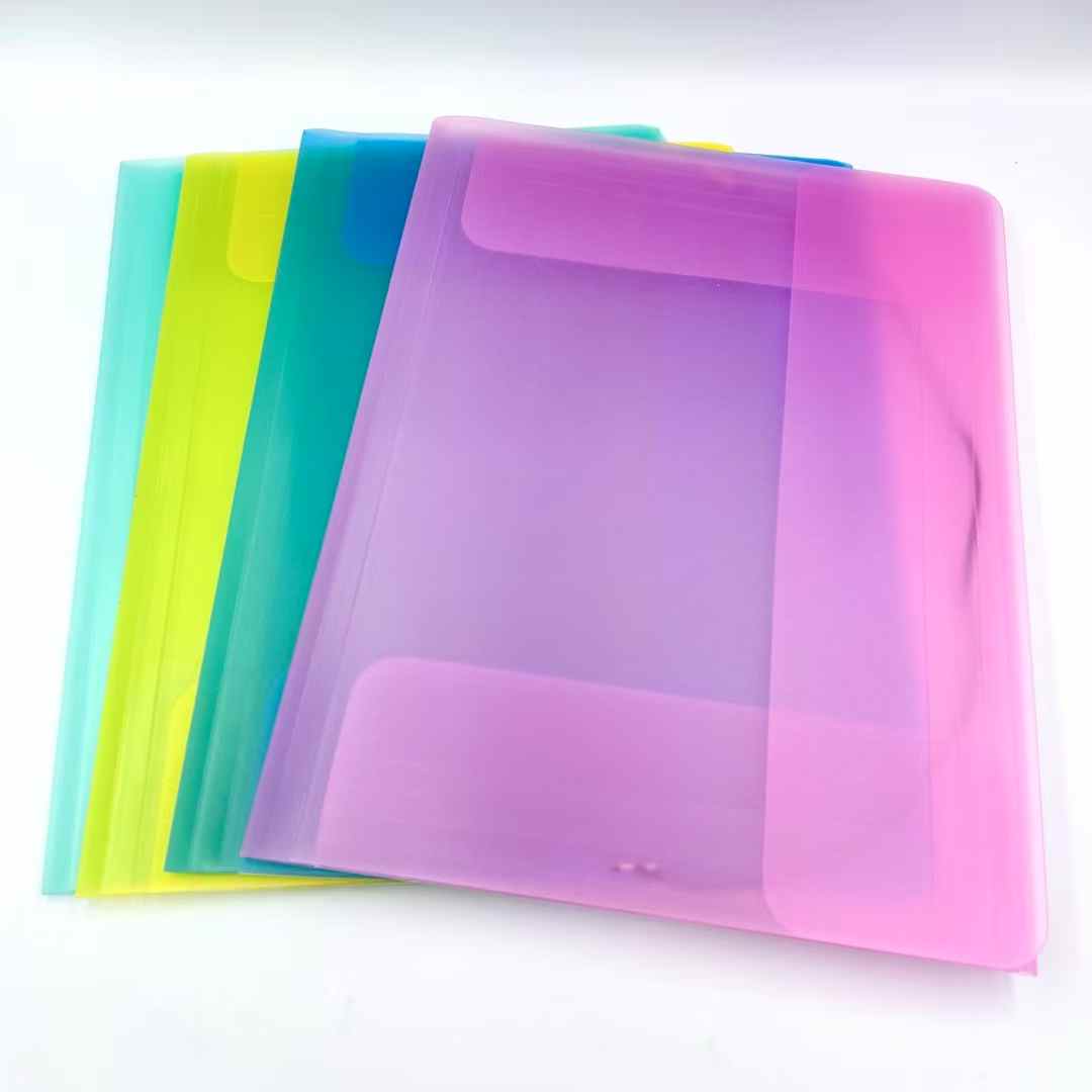 Three-page folder, frosted file folder, simple clip, A4 file folder, office storage clip, ticket clip pic 3